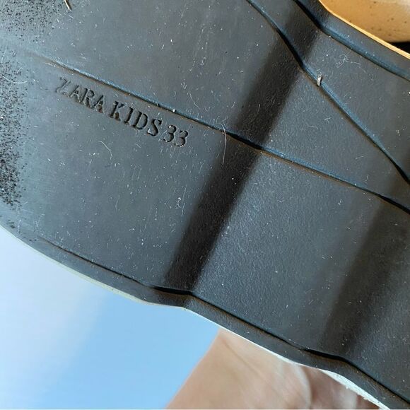 Zara black Girls Sock Sneaker pull on boots with ties Size -33 (US 1-1.5) - Picture 11 of 12